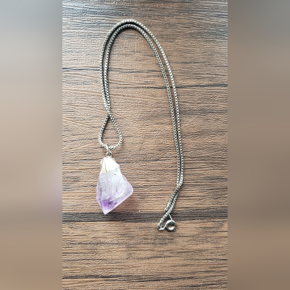 Natural amethyst necklace - Picture 2 of 5